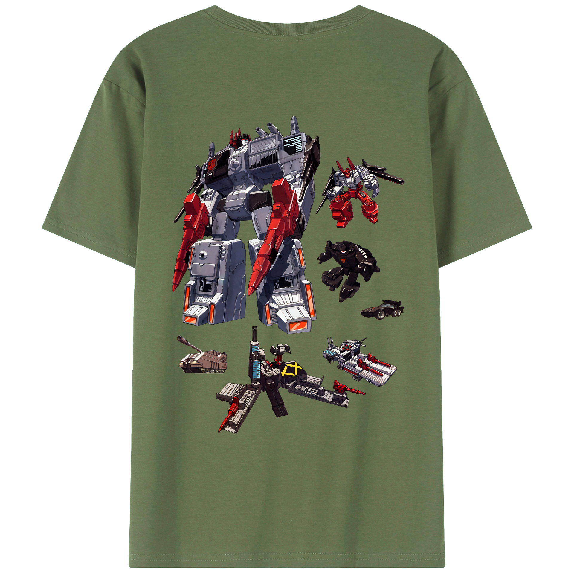 （画像用） Transformers トランスフォーマー 綿100％ メンズ半袖Tシャツ（バックプリント） 通気性